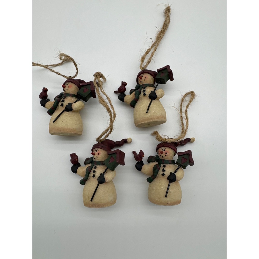 Snowman with bird house. 4